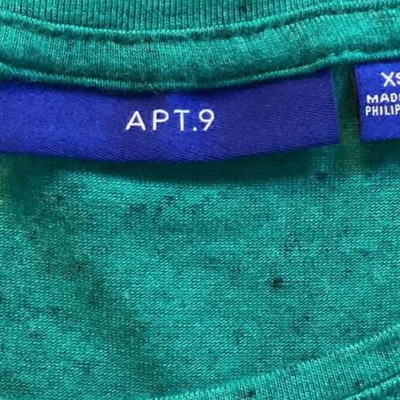 APT.9 Womens Teal Tunic Top, XS - Picture 2 of 3